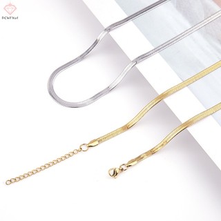 [pcwfkef] Dây Chuyền Bằng Thép Titan Nhẹ Đơn Giản Phong Cách hip hop Âu Mỹ Không Lưỡi Xương Rắn Mới