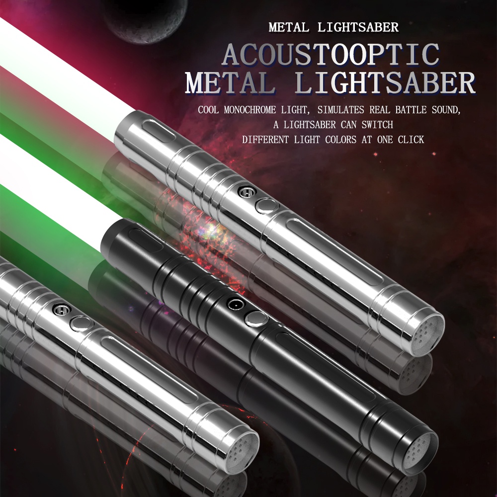 Minilightaber Đồ Chơi Kiếm laser mini rgb 7 Màu Có Đèn Hiệu Ứng Ánh Sáng Và Âm Thanh Cho Bé