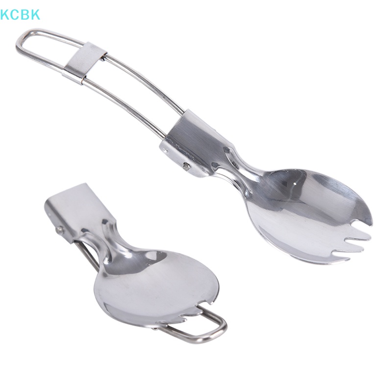 Bộ Dụng Cụ Ăn Uống Gồm Thìa / Nĩa Gấp Gọn Tiện Dụng Cho Dã Ngoại [bk] [bk]