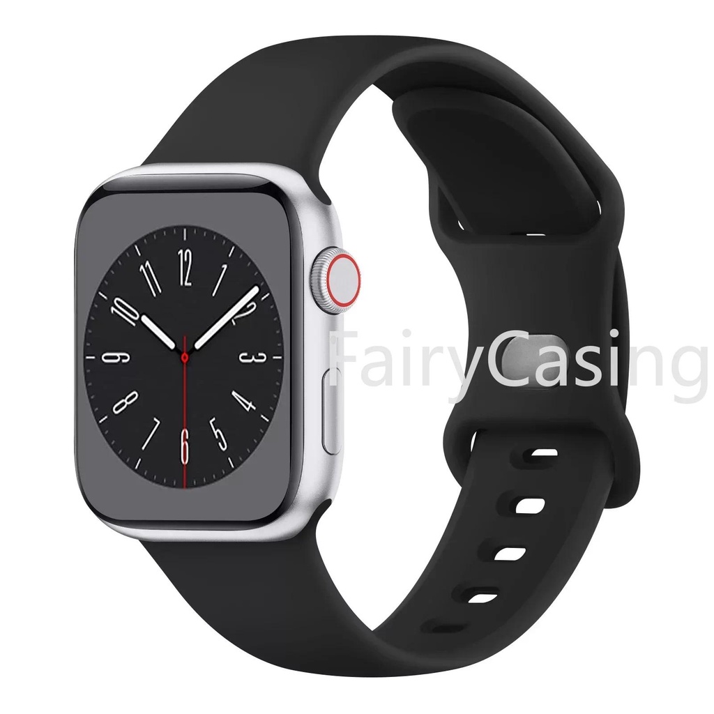 Dây Silicon Mềm Cho Apple Watch 46MM Ultra 2 49mm Series 11 10 9 8 7 6 5 4 3 SE Dây Đeo Vòng Tay Cho iwatch 45mm 41mm 40mm 44mm 38mm 42mm Dây Đeo Đồng Hồ