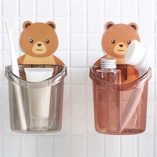 Cốc Gấu Dán Tường Để Bàn Chải Đánh Răng Hình Gấu ANGIHOME