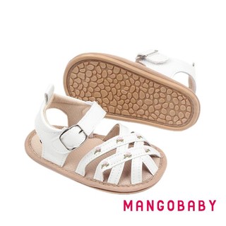 Mgg-baby Bé Gái Xăng đan Mùa Hè Đóng Mũi Thêu Hoa Căn Hộ Sơ Sinh Đầu Tiên Tập Đi Cũi Giày