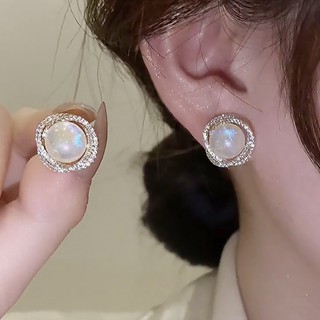 Bông Tai Đính Ngọc Trai Sang Trọng Phong Cách retro