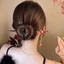 Que tóc bằng gỗ DELMER, Kẹp tóc Hanfu tua rua năm mới, Phụ kiện sườn xám đỏ phong cách cổ