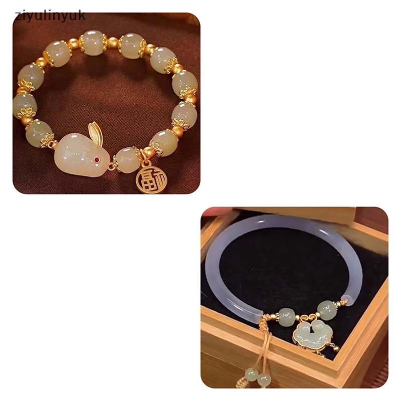 Ziyulinyuk Vòng Tay Mặt Dây Chuyền Vòng Đính Hạt Vòng Tay Có Thể Điều Chỉnh Vintage Hạt Vòng Tay Phong Cách Trung Hoa Vintage Tay Đồ Trang Sức EN