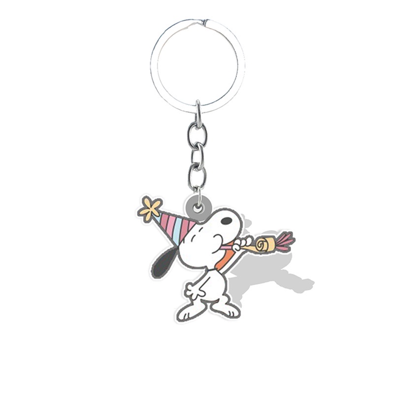 Nhà máy cung cấp trực tiếp Đậu Phộng hoạt hình dễ thương phim hoạt hình Snoopy acrylic móc khóa mặt dây chuyền cá tính m