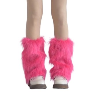 Hum Phụ Nữ Lông Thú Giữ Ấm Chân Mùa Đông Lông Dài Boot Cuffs Fuzzy Che Giày Trang Phục Dự Tiệc Cho Ngày Lễ Lễ Hội Biểu Diễn