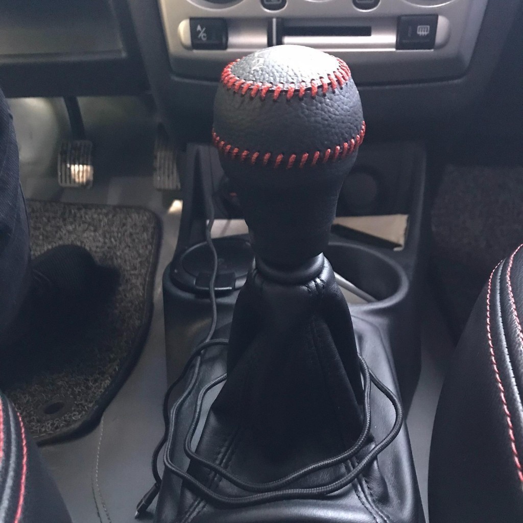 Bao da bọc cần số các đời xe Toyota Vios, Avanza, Altis... số sàn da bò thật, khâu thủ công