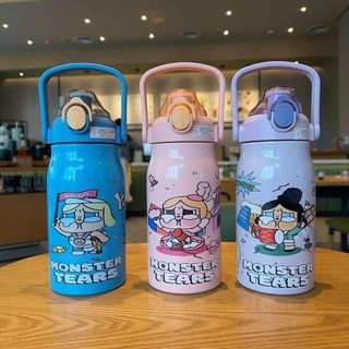 Bình Giữ Nhiệt Labubu Hót Trend 1000ml Có Quai Xách, bình đựng nước