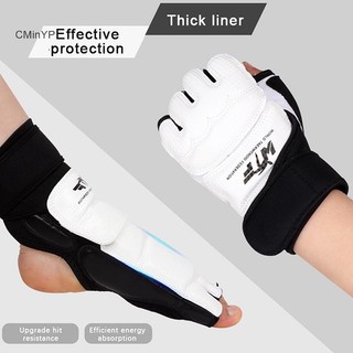 Cminyp Taekwondo Da Chân Găng Tay Sparring Karate Mắt Cá Chân Bảo Vệ Gear Boxing Võ Thuật Bảo Vệ Chân Tất Người Lớn Kid Glory