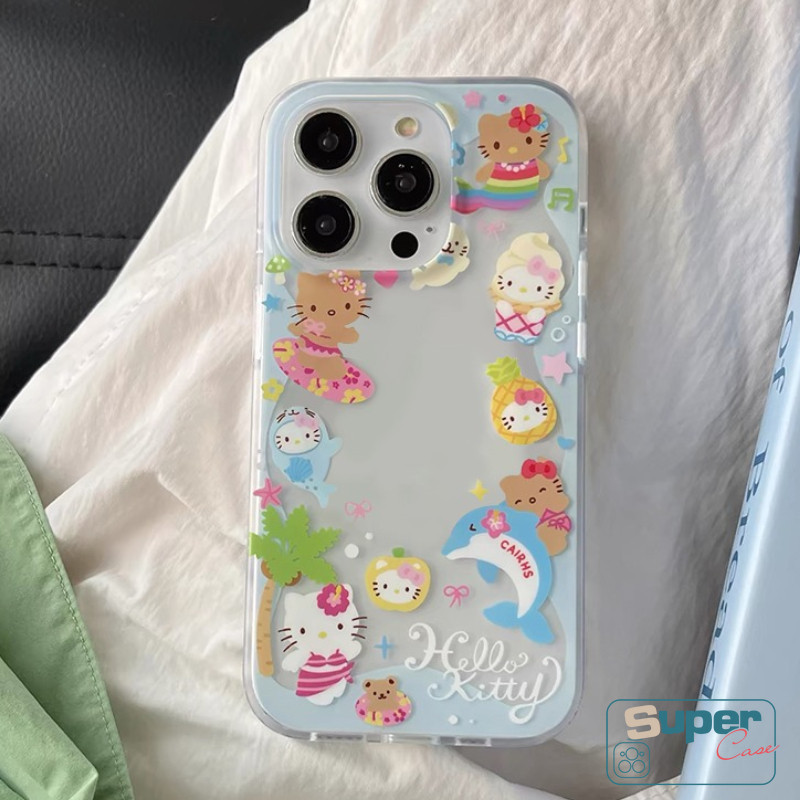 Dành Cho Redmi 9A 13C 14C 12 A2 10A 10 13 12C 9 9T 90 NFC A1 10C A3 Note 13 9 8 10 11 10s 11s 12 Pro POCO M3 C61 Cặp Đôi Hoạt Hình Đáng Yêu Hello Kitty Thời Trang Giá Đỡ Trong Suốt Mềm Mại Bao da