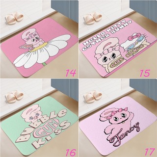 Thảm cửa Esther Bunny Hoạt hình Thảm cửa thỏ dễ thương ngọt ngào Quà tặng thiết thực cho gia đình Phòng ngủ Văn phòng Thảm trải sàn chống trượt (60x40CM)