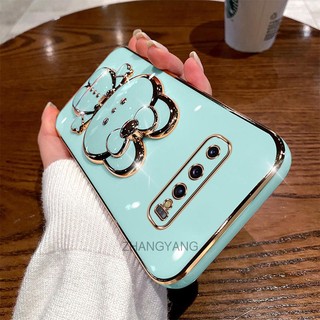 ốp lưng samsung note 9 note 8 Ốp Điện Thoại TPU Silicon Mềm Mạ Điện Gắn Gương Trang Điểm Hình Thỏ 3D Cho samsung note 9 note 8