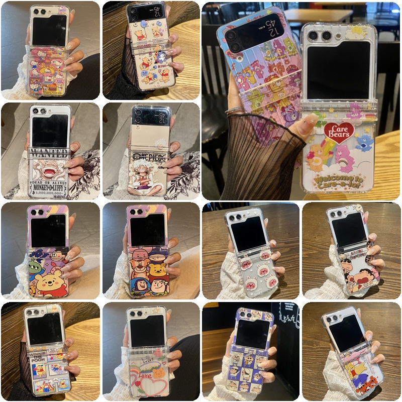 Ốp Điện Thoại pc Cứng Trong Suốt Chống Sốc Hoạt Hình Cho samsung galaxy z flip 5 z flip 4 z flip 3 flip5
