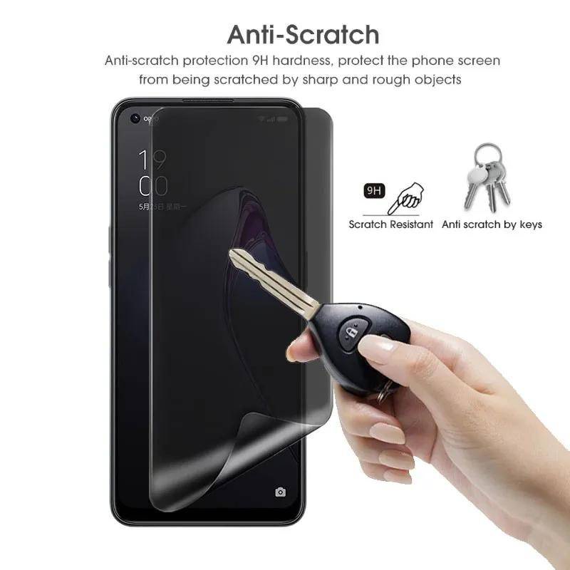 Dành Cho OPPO F19 Plus F21 F19 F17 A2 A1 Pro A98 A77s F23 F19s Chống Gián Điệp Riêng Tư Hydrogel Phim Bảo Vệ Màn Hình Cho OPPO A95 A93 A93s A78 A77 A58 A38 A1 4G 5G