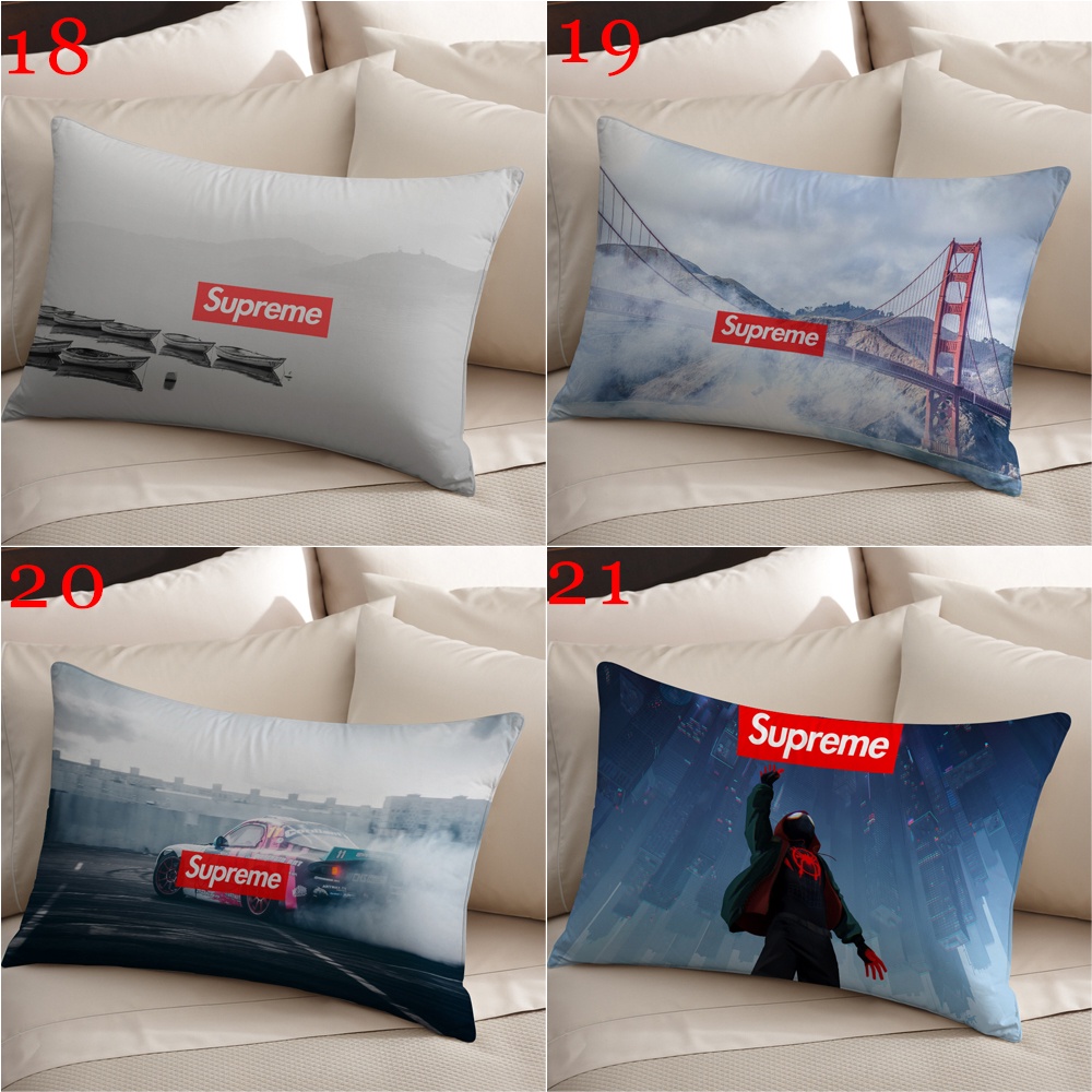 Vỏ Gối Chữ Nhật Một Mặt In logo supreme Trang Trí Phòng Khách / sofa / Xe Hơi / Làm Quà Tặng Cho Bé (Không Kèm Lõi)
