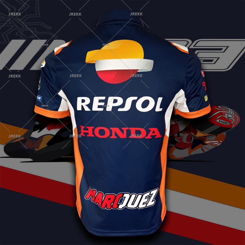 Áo Polo MotoGP Repsol Honda #MG0080 Marc Marquez Full In Size XS-3XL
