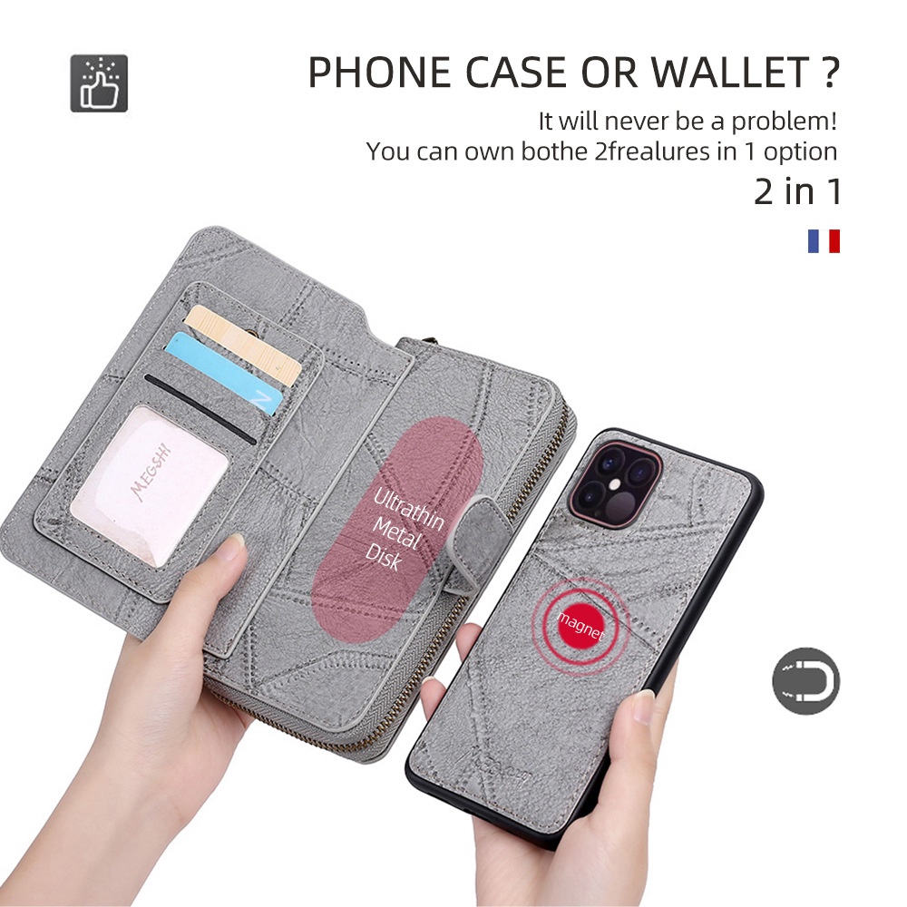 Bao Da Điện Thoại Dạng Ví Có Ngăn Đựng Thẻ Và Dây Đeo Cổ Tay Cho iphone 13 12 mini 15 14 11 pro max xs x xr 7 8 pluse 2020 Ốp