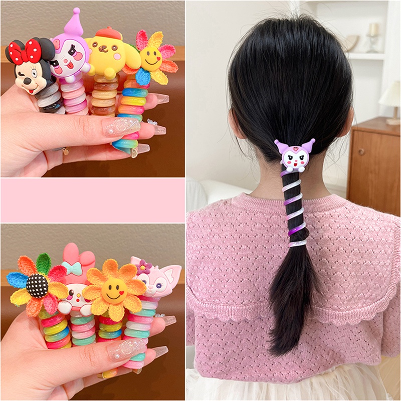 Tổng Hợp Dây Cột Tóc,Dây Buộc Tóc Lò Xo Xoắn Nhiều Kiểu Tạo Kiểu Đuôi Ngựa Màu Sắc Xinh Xắn Xễ Thương