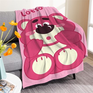 Lotso Dâu Gấu Flannel Chăn Gấu Hồng Chăn Quà Tặng Thiết Thực Cho Gia Đình Và Bạn Bè In Một Mặt Flannel Chăn Điều Hòa Không Khí Chăn Ngủ Văn Phòng Chăn