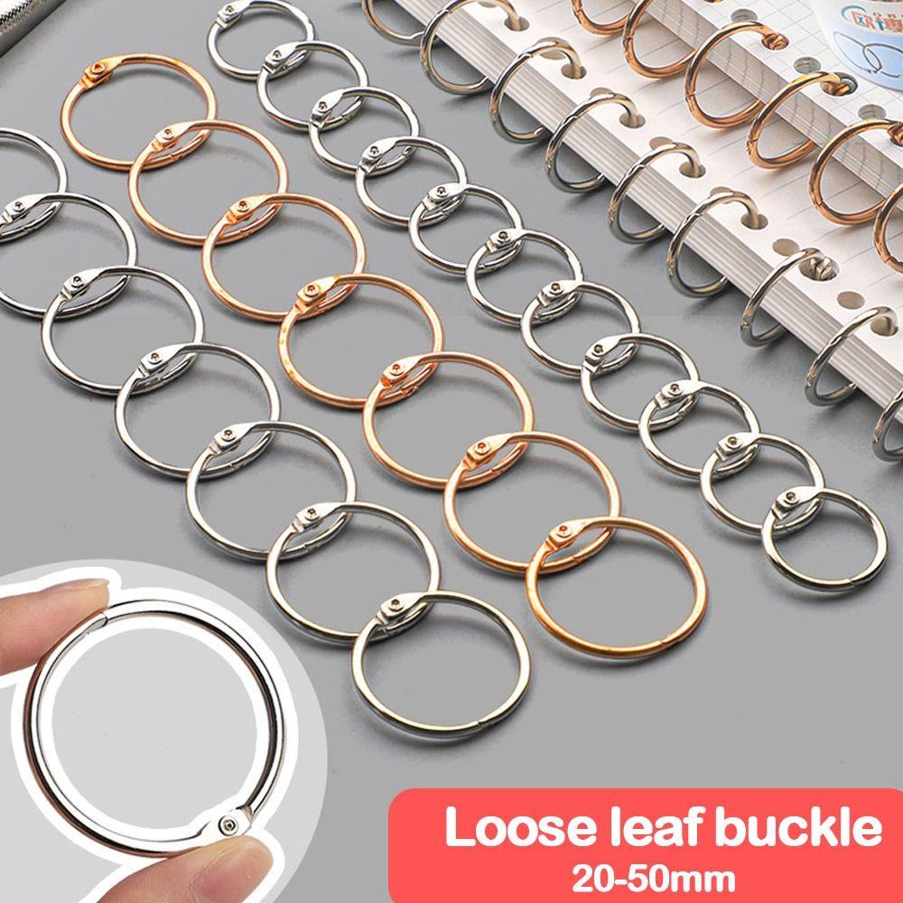 SEYAWSON Loose-leaf Ring Clip, Metal Silver / Rose Gold Binder Ring, Đồ dùng văn phòng chất lượng cao 20 / 30 / 40 / 50mm Binding Clip Album