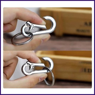 Móc Chìa Khóa Bằng Kim Loại Nhỏ Nhắn Thiết Kế Đơn Giản Tiện Dụng Cho Xe Hơi