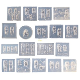 Flgo Khuôn silicone Nhiều Hình Dạng Làm Móng Nghệ Thuật diy