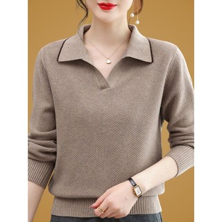 Áo sweater Dệt Kim Chui Đầu Dáng Rộng Phong Cách Phương Tây Thời Trang Xuân Thu Mới 2023 Cho Nữ