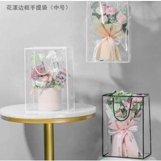 Túi Nhựa Xách Đựng Hoa Trong Suốt Túi Đựng Quà Tặng Chống Thấm Nước Sang Trọng ANGIHOME
