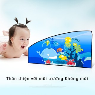 Tấm che nắng cách nhiệt ô tô từ tính gắn cửa sổ, bảo vệ nắng, kiểu dáng trẻ em, chất liệu vải