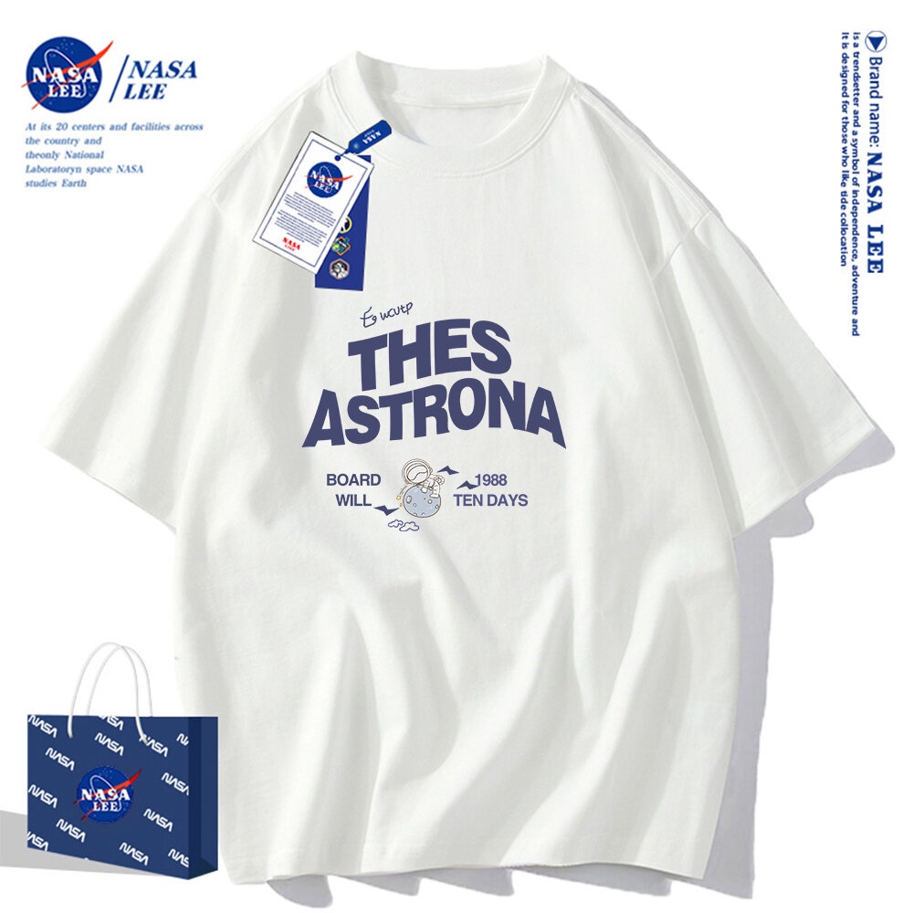 Nasa Áo Thun cotton Tay Ngắn Dáng Rộng Thời Trang Mùa Hè 2024 Cho Nam