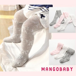 Mgg-toddler Bé Gái Quần Nơ In Lưới Vớ Quần Legging Chân Co Giãn