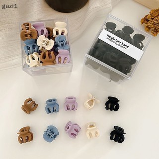 [gazi1] 6 Chiếc Đơn Giản Acrylic Đen Nhỏ Lấy Kẹp Công Chúa Nổ Tóc Gãy Hoa Bên Mũ Phụ Kiện Nữ Boutique