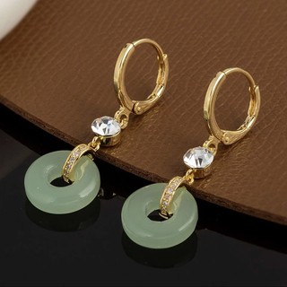 Khuyên Tai Dáng Dài Có Khóa An Toàn Thiết Kế Cung Điện Trung Hoa Đơn Giản Phong Cách retro Mới