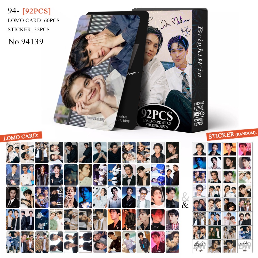 BRIGHTWIN Photocard Lomo Card Postcard Stickers 92pcs/box | Shopee Việt Nam