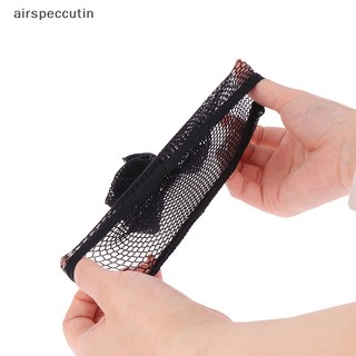 Airspecutin Lưới Đen Mái Vòm Thoáng Khí Không Keo Co Giãn Spandex Tóc Dệt Để Làm Tóc Giả EN