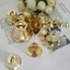 DELMER 50 Chiếc Chuông Nhỏ Vàng, Đồ Thủ Công DIY Vật Liệu Trang Sức Jingle Bell, Chuông Gingle Mini Đa Kích Thước Mặt Dây Sừng Nhỏ Giáng Sinh