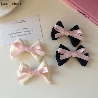 Kẹp tóc nơ 2 lớp màu dễ thương xinh xắn cho nữ Women