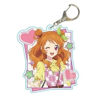 ( Mica trong acrylic) Móc khóa AIKATSU ver TRÁI TIM in hình anime chibi dễ thương