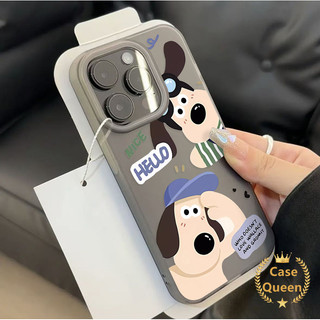 Hoạt Hình Sáng Tạo Kính Mát Dễ Thương Hiệu Trưởng Chó Ốp Lưng Tương Thích Cho IPhone 15 11 16 13 12 14 Pro Max 16 15 7 6 8 6s Plus XS XR X Max SE Sang Trọng Lỗ Lớn Mờ Trong Suốt
