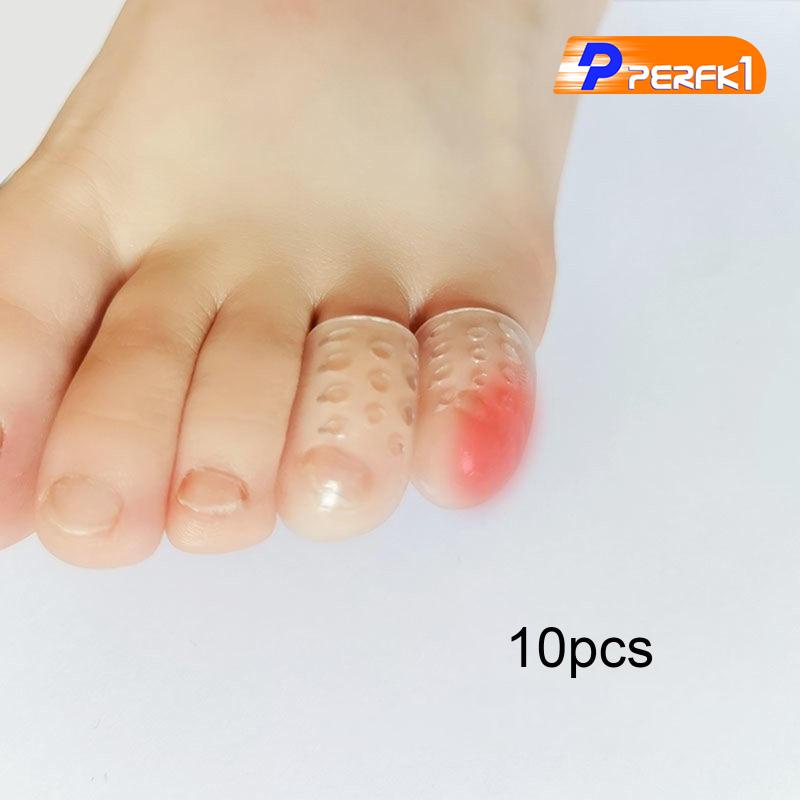 Bộ 10 Miếng Bọc Bảo Vệ Ngón Chân Trong Suốt Chống Nước Chống Mồ Hôi Mềm Mại Dùng Chạy Bộ Cho Nam Nữ