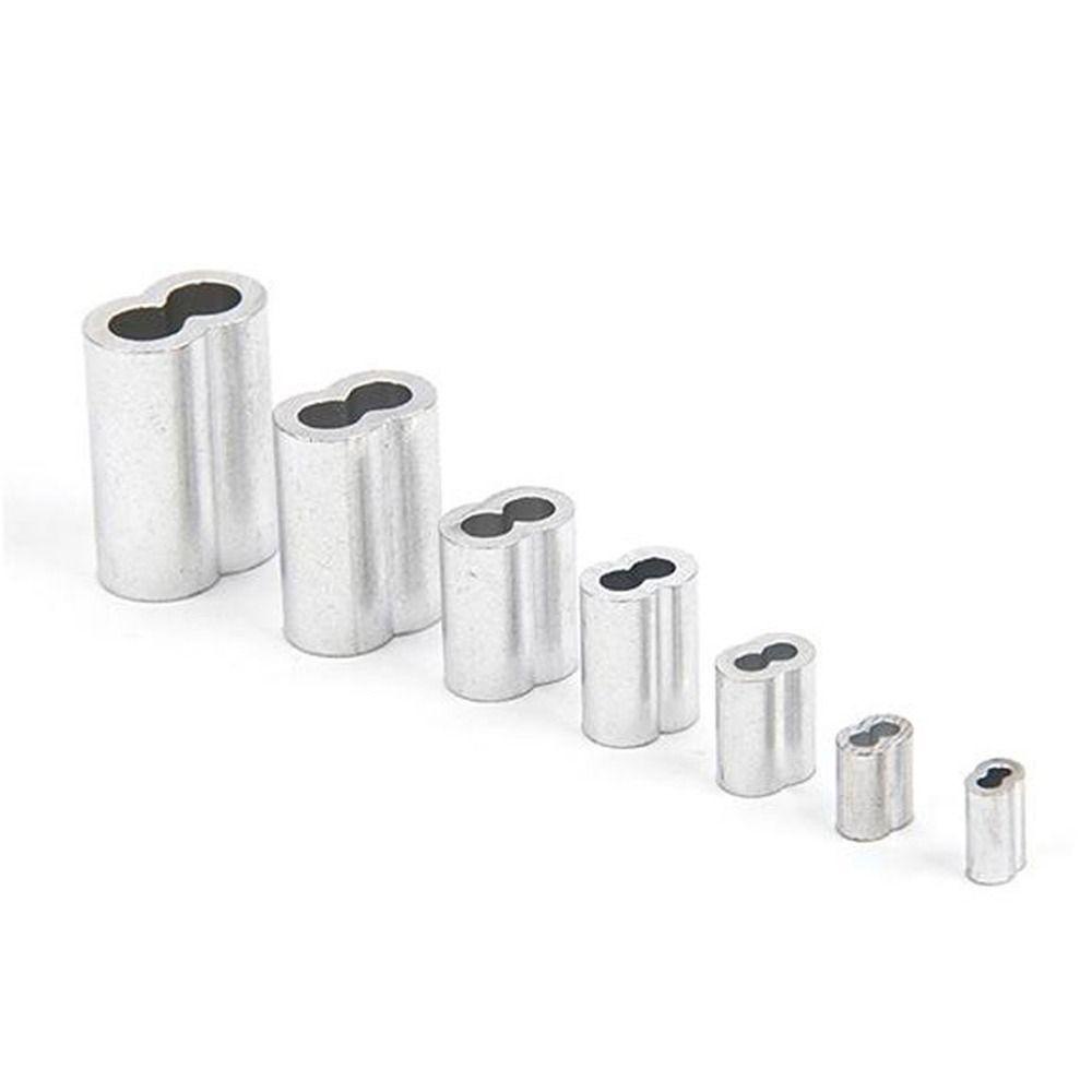 ITRUMPET 10-50 Chiếc Kẹp Cáp, Phần Cứng M1 Đến M12 Uốn Tay, 8 Hình Hai Lỗ Nhôm Cố Định Kẹp Dây Ferrules Dây Thép