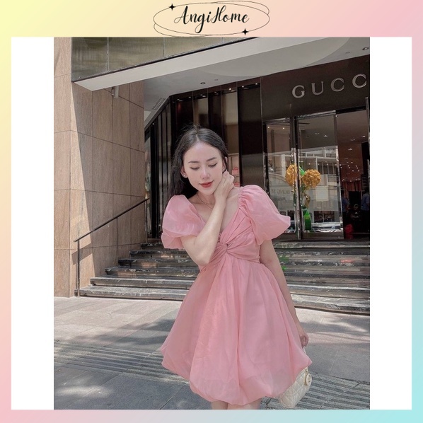 ĐẦM VOAN TƠ XOẮN NGỰC XOÈ PHỒNG 3 MÀU ANGI HOME
