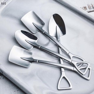 Bộ 4 Muỗng Cà Phê Bằng Thép Không Gỉ Phong Cách retro