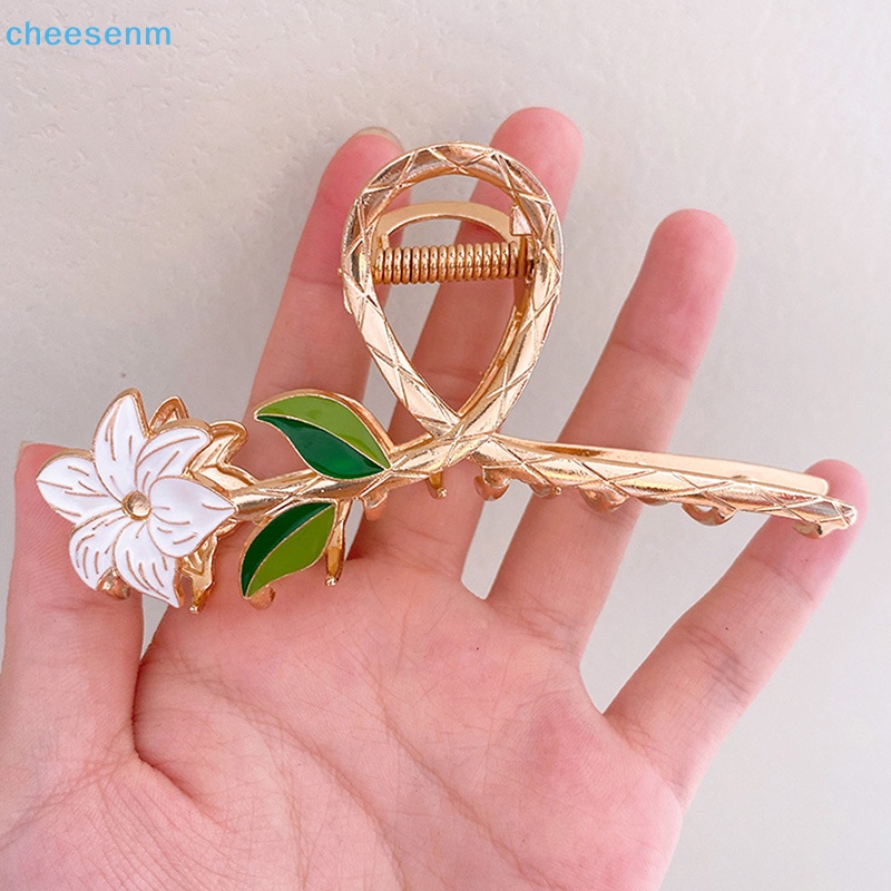 Kẹp Tóc Dạng Móng Vuốt Đính Hoa lily cheenm lily Cho Nữ