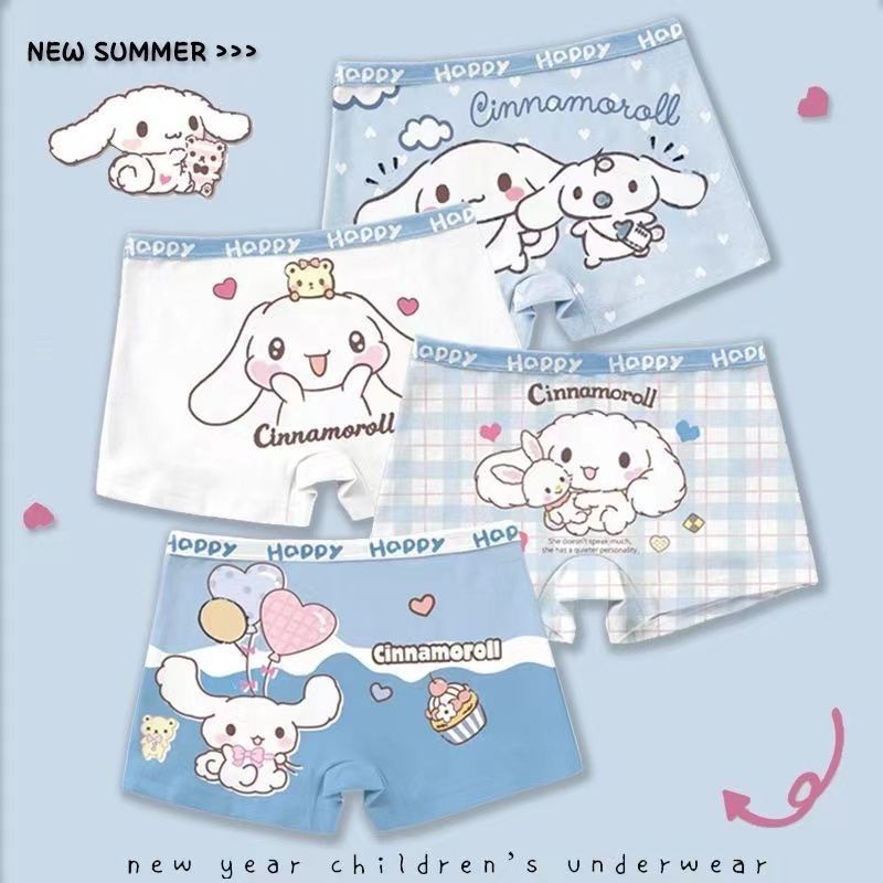 SANRIO Quần Lót cotton Họa Tiết Hoạt Hình Xinh Xắn Dành Cho Bé Gái