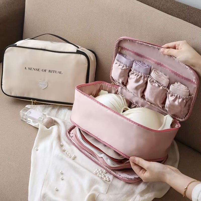 Túi Đựng Đồ Lót Bốn Trong Một Tiện Lợi Khi Đi Du Lịch Túi đựng đồ lót Túi chia đôi cho đồ lót và tất du lịch Túi đựng hành lý ký túc xá Túi lưu trữ tổ chức di động