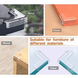 Bộ 20 Miếng Bọc Cạnh Bàn Hình Chữ l Trong Suốt Bảo Vệ An Toàn Cho Bé