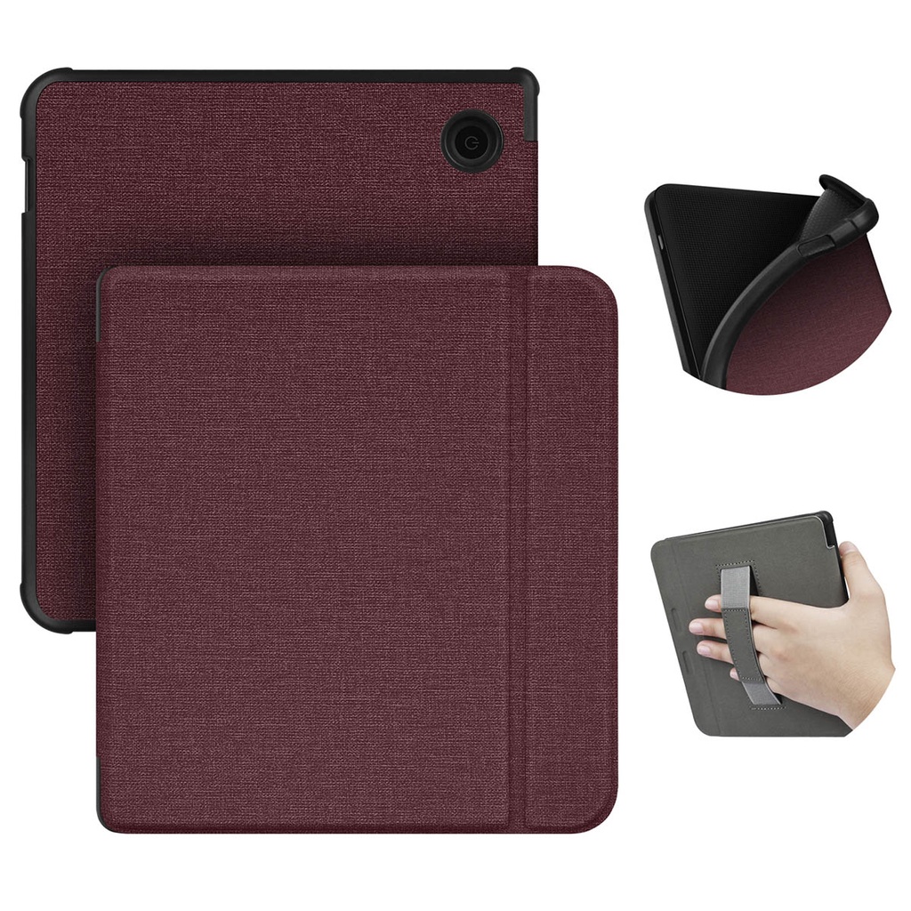 Vỏ Da PU Tương Thích Với Kobo Libra H2O 2019 Libra 2 Libra2 2021 Màu Thiên Bình Tolino Vision 5 6 Tự Động Ngủ Và Đánh Thức Bao Da Dây Đeo Cổ Tay