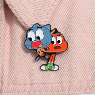 Hoạt Hình Ghim Cài Ba Lô / Ba Lô Bằng Kim Loại Họa Tiết Hoạt Hình comedy the amazing world of gumball Men Làm Quà Tặng Bạn Bè